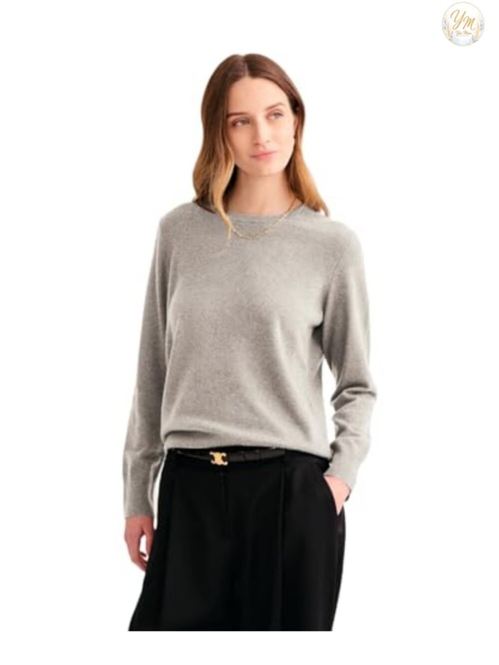100% Premium Mongolian Cashmere Crewneck Sweater
